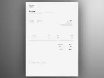 invoices templates psd download
