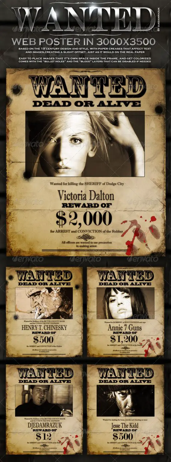 15 Best Wanted Poster Templates Psd Download Full Guide