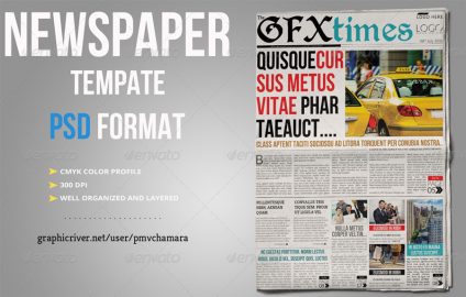 newspaper template indesign free download