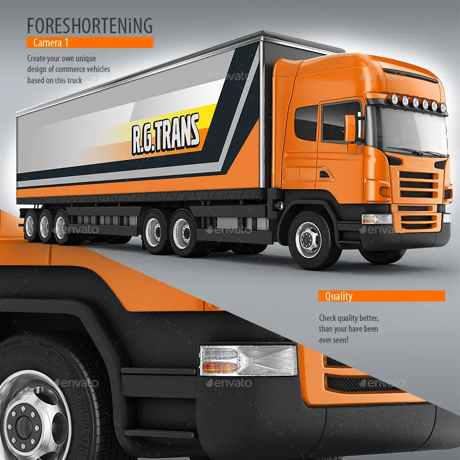 Download 35+ Truck Mockup PSD For Trucks Branding - Free & Premium ...