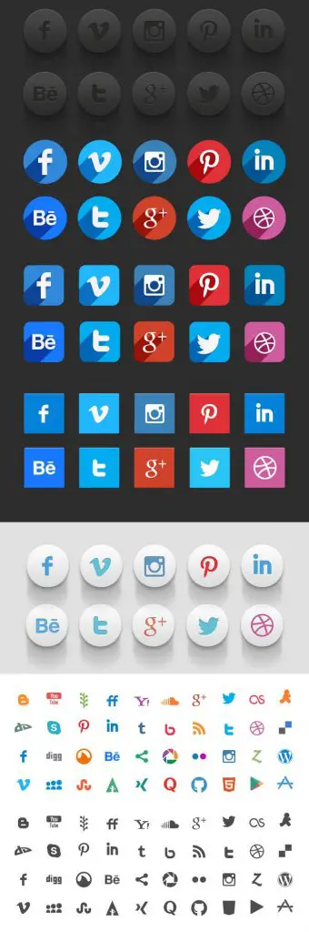 500+ Best Social Media Icons PSD AI PNG SVG EPS Formats