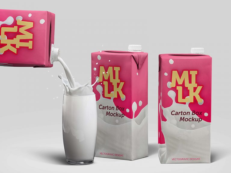 Download 17+ Best Milk Packaging Mockups in Photoshop PSD Format ...