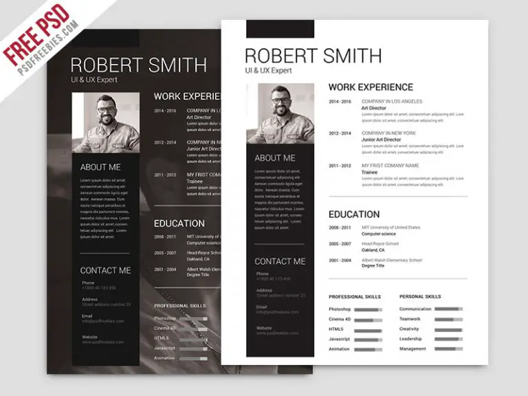 Freebie Clean Resume Cv Template Free Psd By Psd Free 3651